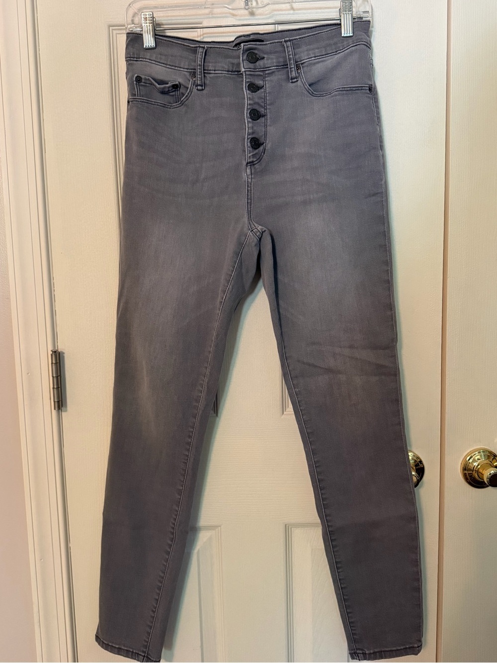 Banana Republic High-Rise Skinny Grey Women’s Button-Fly Jeans